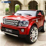 Ô tô điện trẻ em dáng Land Rover BBT-8989 màu đỏ sơn ghế da, bánh cao su12V10AH