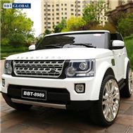 Ô tô điện trẻ em dáng Land Rover BBT-8989T màu trắng nhựa ghế da 12V9AH
