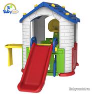 Nhà chơi cầu trượt bể bóng Hàn Quốc có ném bóng rổ TB305