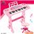 Đàn Organ 37 phím có sạc và ghế màu hồng 328-03