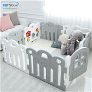 Quây cũi cho bé 8 cạnh Hàn Quốc có đồ chơi ghi HNP737-8G