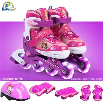Bộ giày trượt patin gồm mũ và bảo vệ công chúa DCB61037-Y8