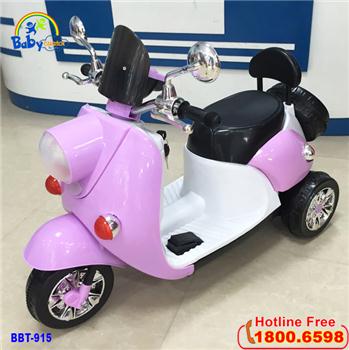 Xe máy điện trẻ em 6V7AH màu hồng BBT-915BH