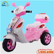 Xe máy điện trẻ em Vespa mẫu mới màu hồng BBT-913H