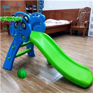 Cầu trượt gấu panda có ném bóng rổ 130cm BG9003