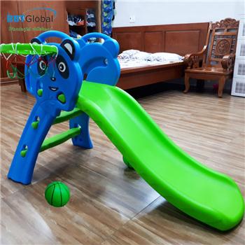 Cầu trượt gấu panda có ném bóng rổ 130cm BG9003