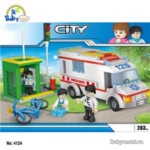 Bộ đồ chơi xếp hình xe cứu thương CGBX4124