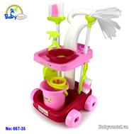 Bộ đồ chơi dọn dẹp xe đẩy 667-35