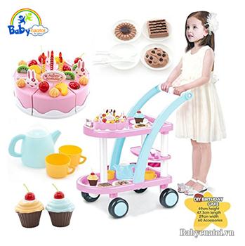 Đồ chơi xe đẩy bánh ngọt cao cấp 889-15B
