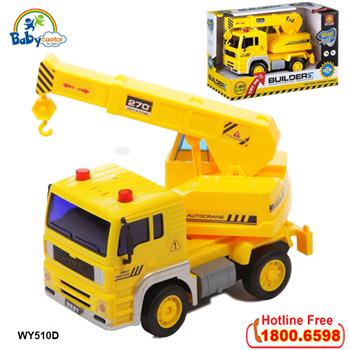 Mô hình đồ chơi xe cần cẩu có đèn và nhạc mẫu mới WY510D