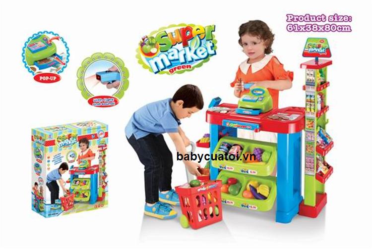 Đồ chơi trẻ em siêu thị mini cao cấp được làm từ nhựa nguyên sinh, rất an toàn với trẻ khi chơi