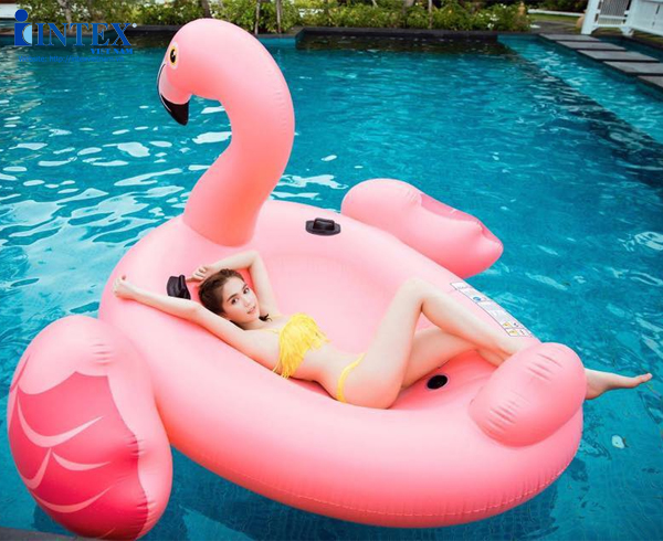 Phao bơi chim hồng hạc khổng lồ INTEX 56288