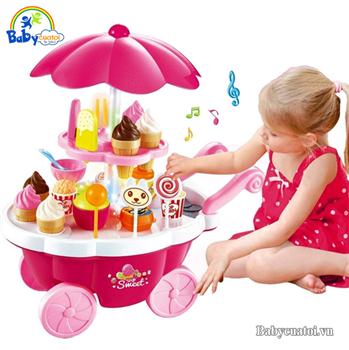 Bộ đồ chơi quầy bán kem và bánh ngọt di động 668-25