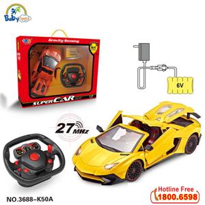 Ô tô Lamborghini 1:12 có bánh lái điều khiển lớn 3688-K50A